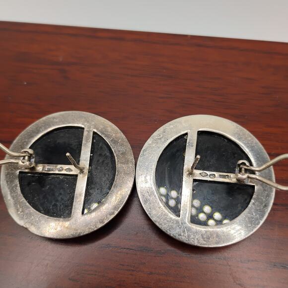 Judith Jack Enamel and Marcasite Earrings in Sterling Silver - Picture 2 of 4